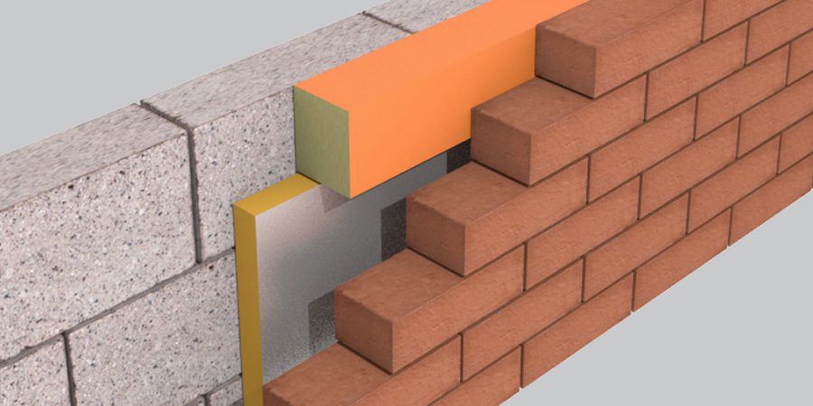 Cavity Stop Sock for airtight masonry insulation