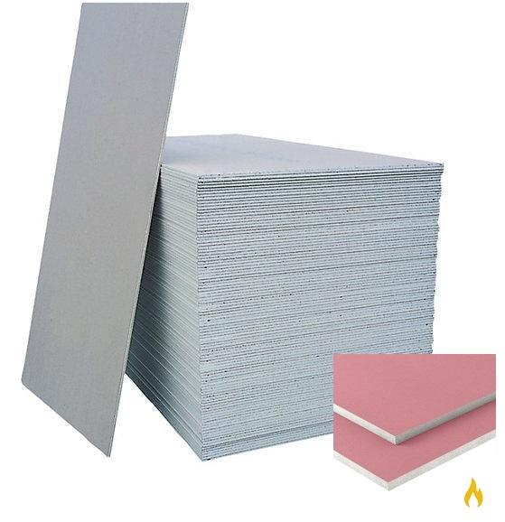 Gypfor Fire Resistant Plasterboard T/E 2400mm x 1200mm - All Sizes - PALLET